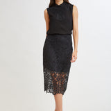 Crochet Lace Midi Skirt