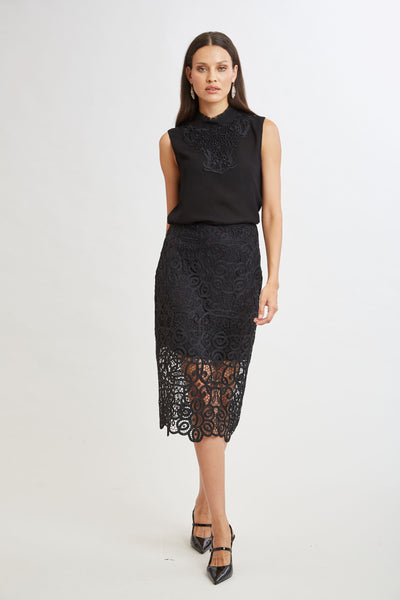 Crochet Lace Midi Skirt Image 1