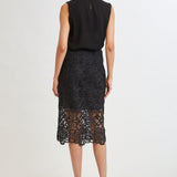 Crochet Lace Midi Skirt