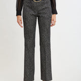 Fit & Flare Metallic Tweed Pant