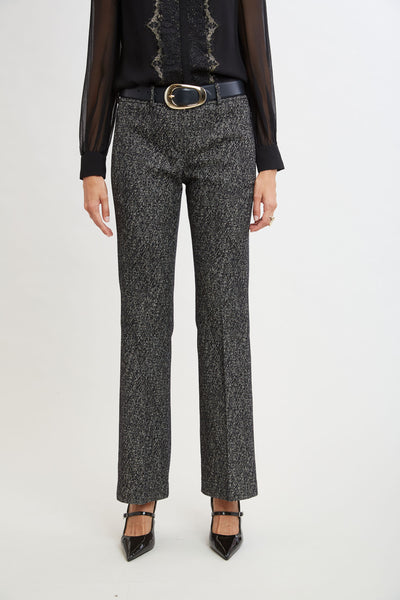 Fit & Flare Metallic Tweed Pant Image 1