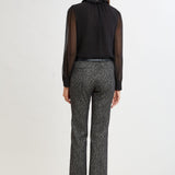Fit & Flare Metallic Tweed Pant