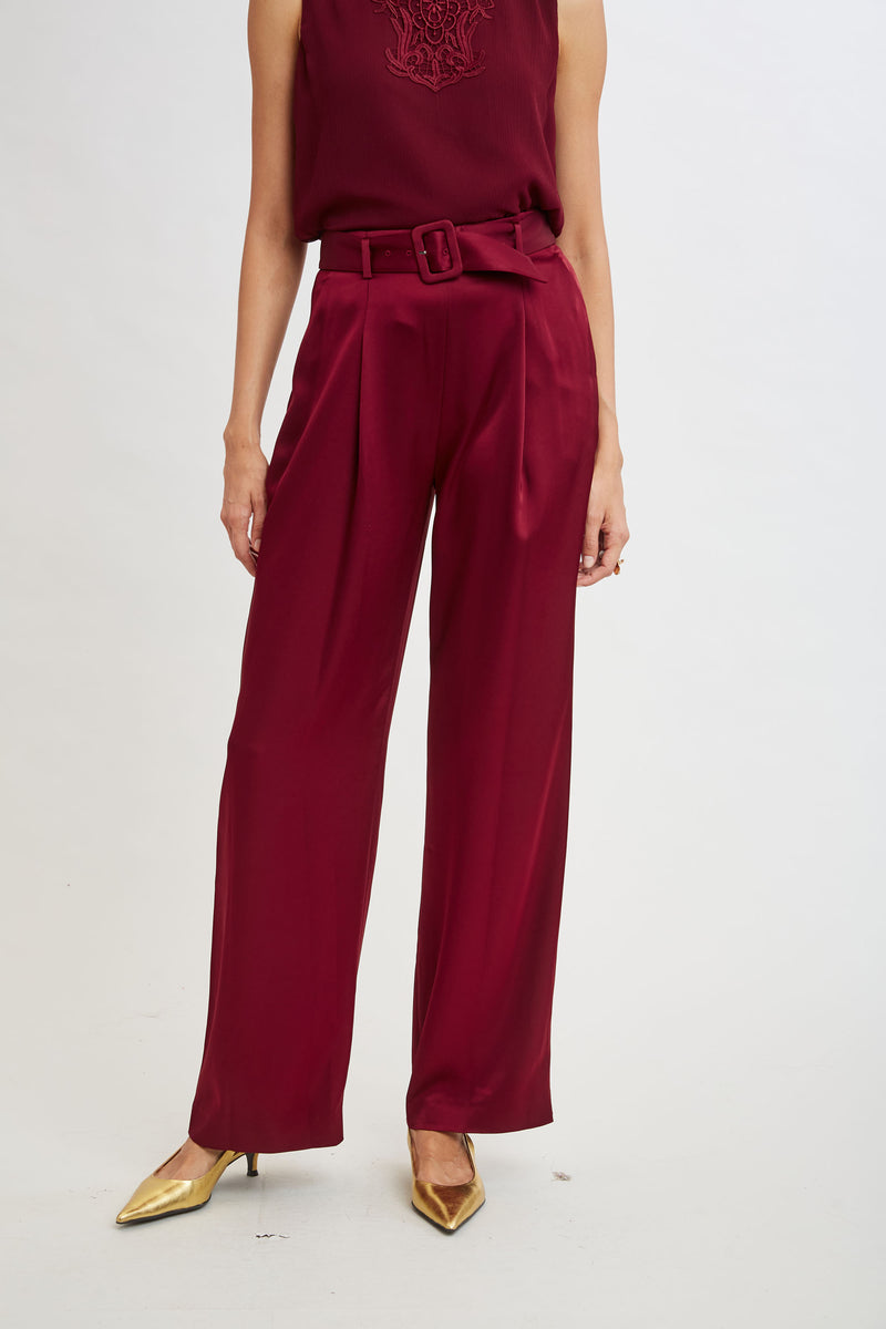 Satin Belted Pant