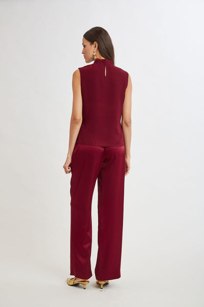 Lace Insert Crinkle Silk Chiffon Shirt Image 5