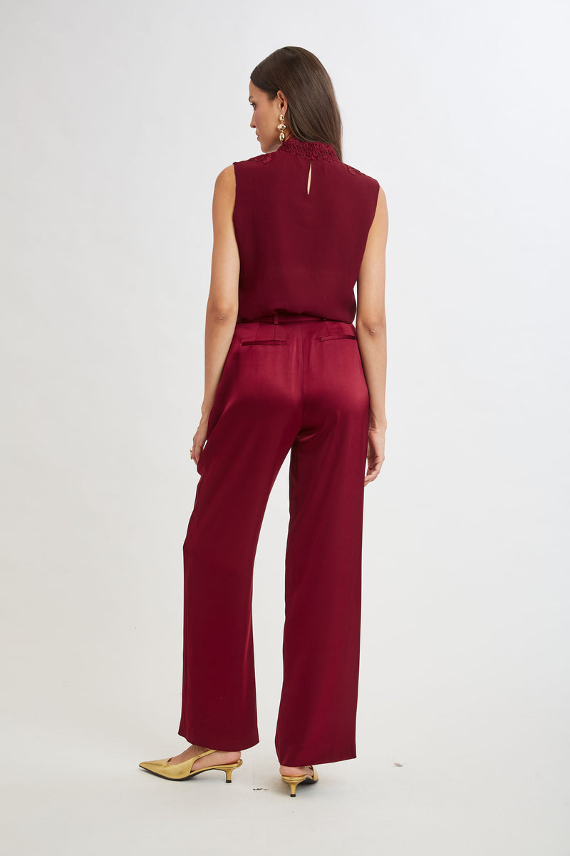 Satin Belted Pant