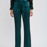 Satin Fit & Flare Sash Pant