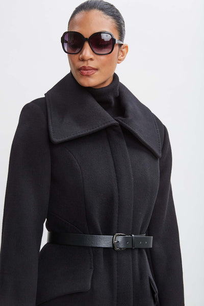 Wool Belted Panel Coat Image 3