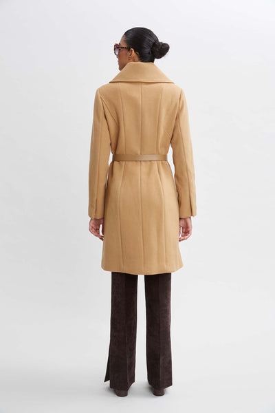 Wool Belted Panel Coat Image 3