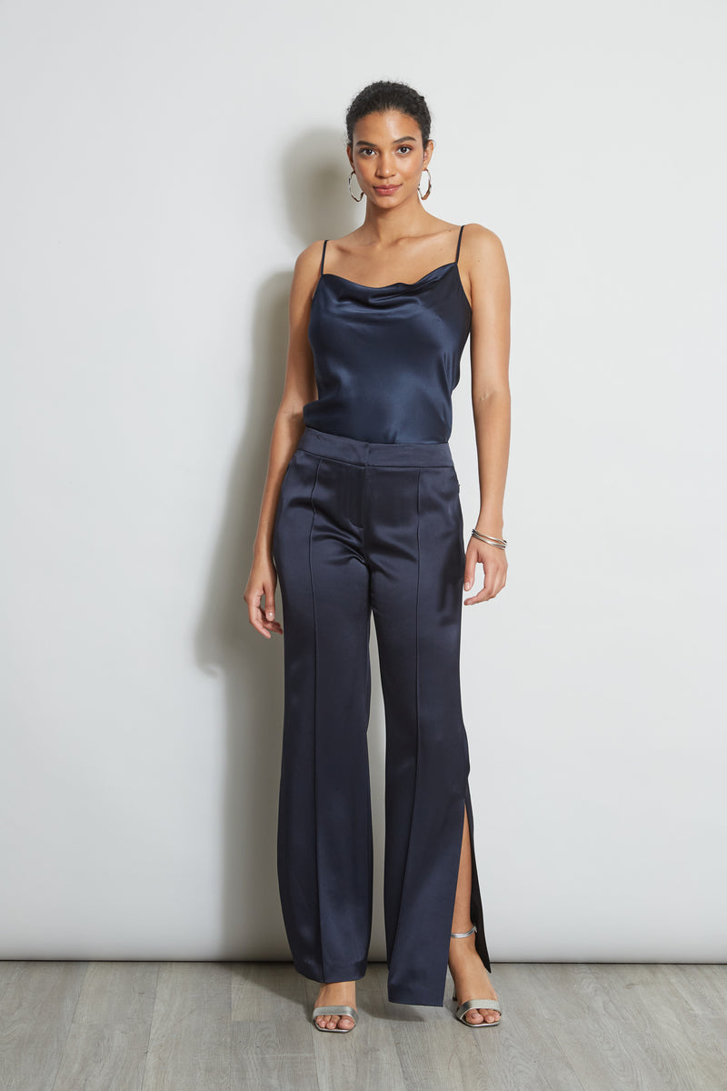 Satin Side Slit Pant