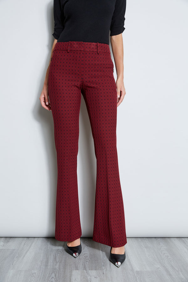 Deco Jacquard Fit & Flare Pant