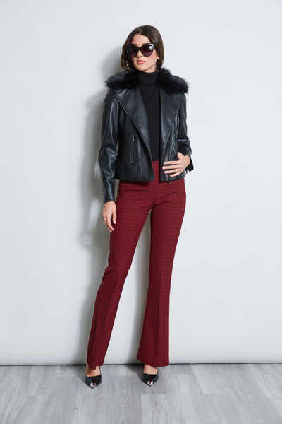 Faux Fur Collar Moto Jacket Image 5