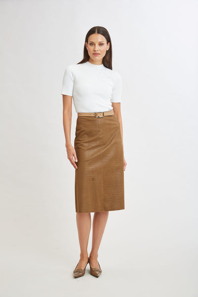 Croc Midi Skirt Image 4