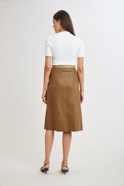Croc Midi Skirt Image 6