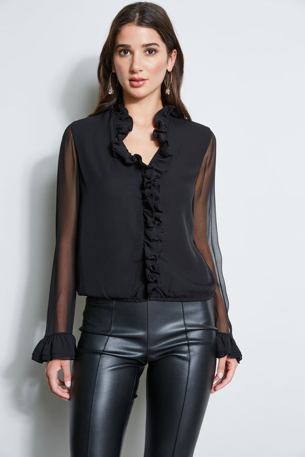 Silk Ruffle Shirt
