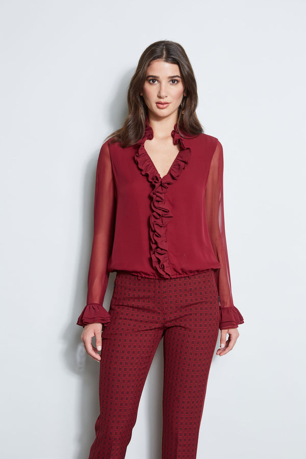 Silk Ruffle Shirt