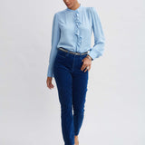 Washed Velvet Slim Pant