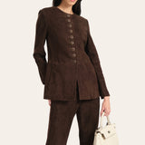 Anouk Tailored Suede Jacket