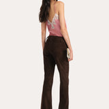 Anouk Suede Flared Pants
