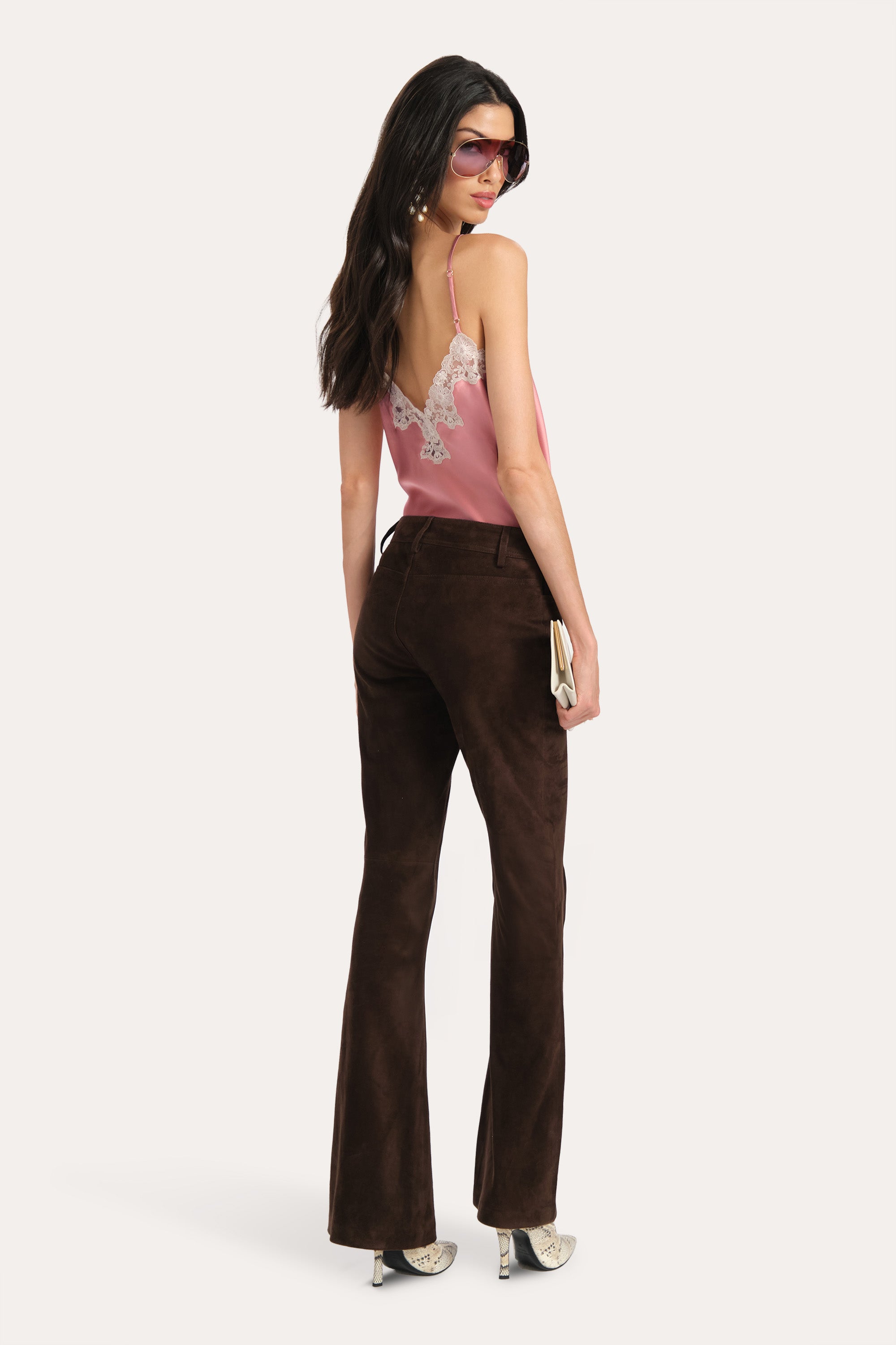 Anouk Suede Flared Pants