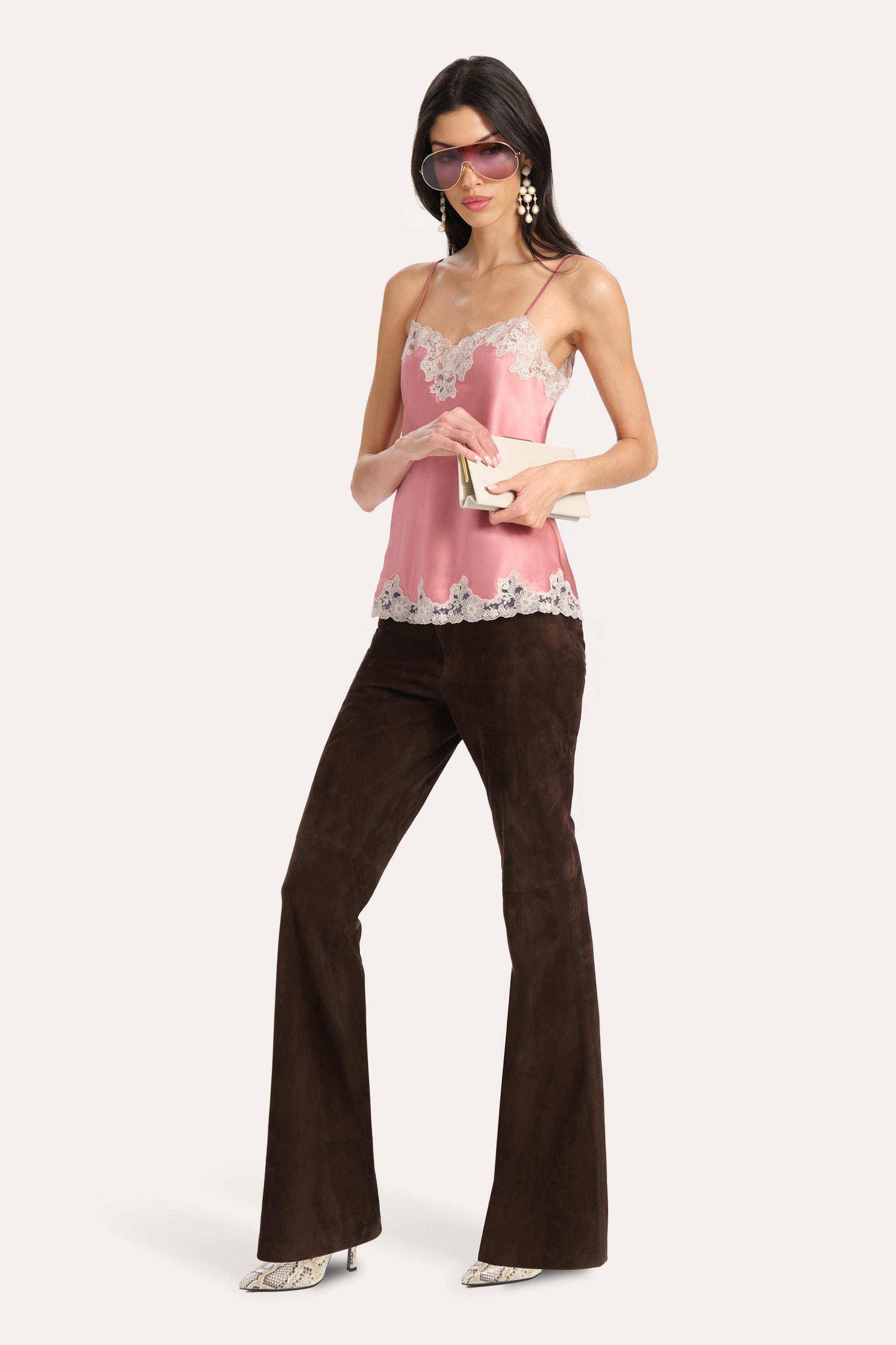 Anouk Suede Flared Pants