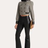 ANOUK LAMB LEATHER PANTS- BLACK