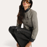 ANOUK LAMB LEATHER PANTS- BLACK
