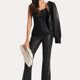 ANOUK LAMB LEATHER PANTS- BLACK