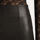 Brooklyn Lamb Leather Midi Skirt