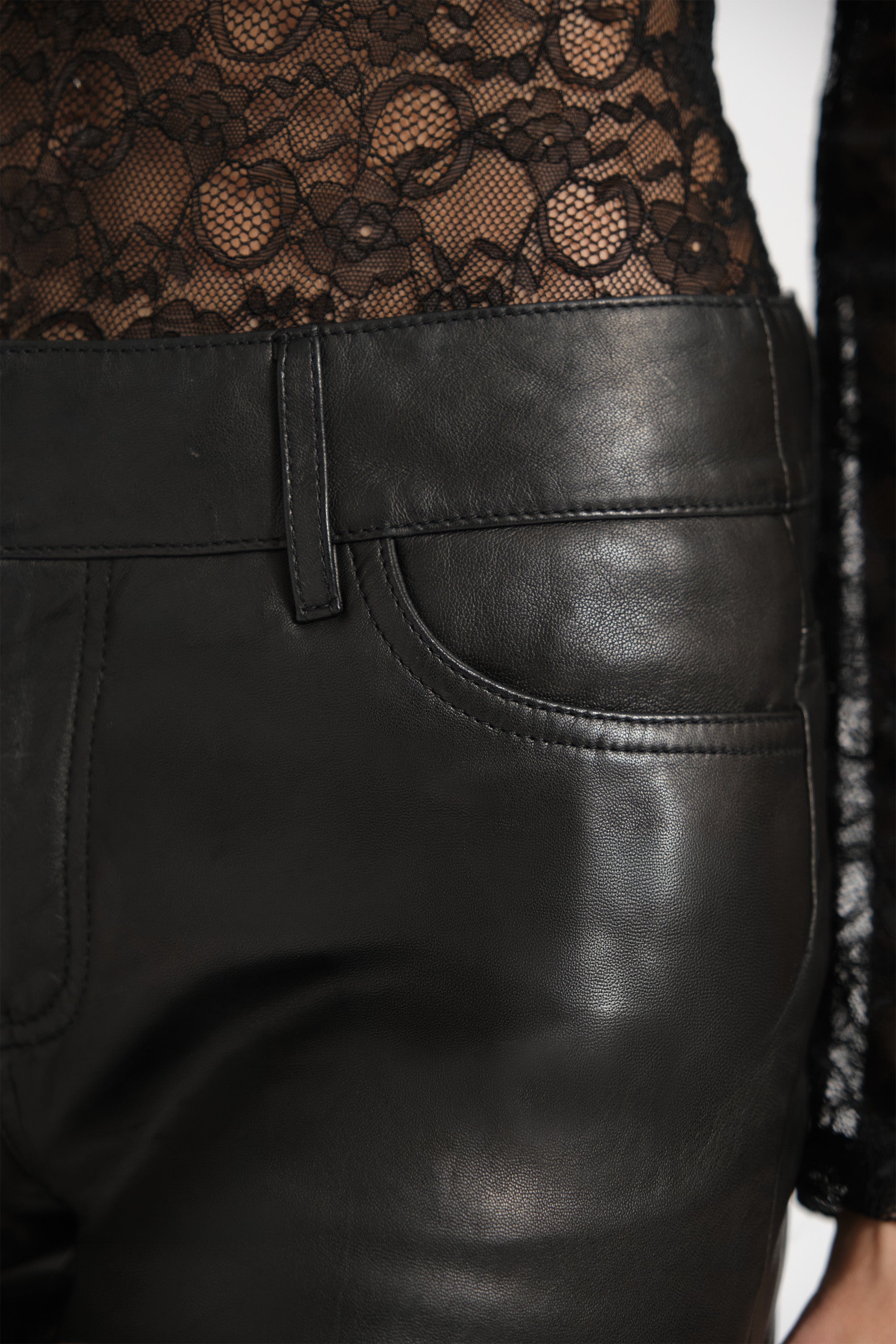 Blake Lamb Leather Shorts