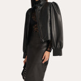 ANNABELE REBRODÉ LACE BODYSUIT in BLACK ONYX