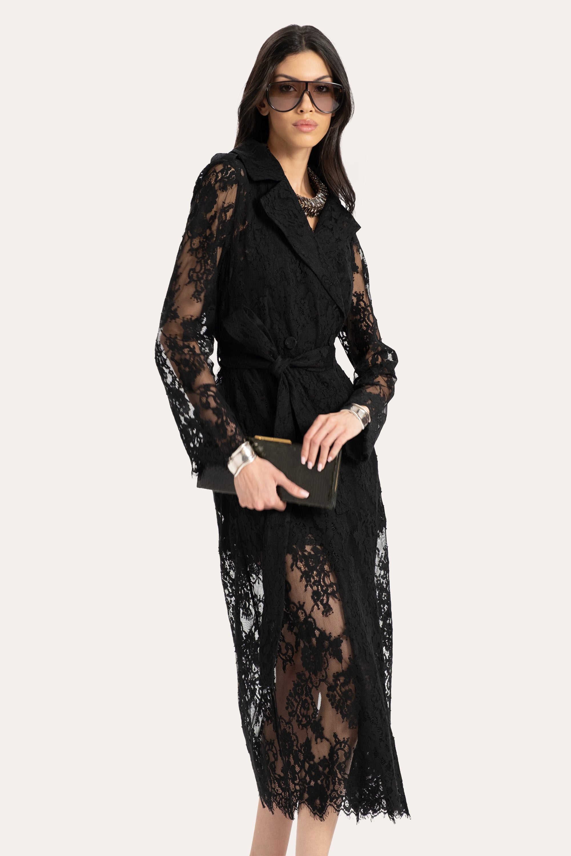 Alix Lace Trench Coat