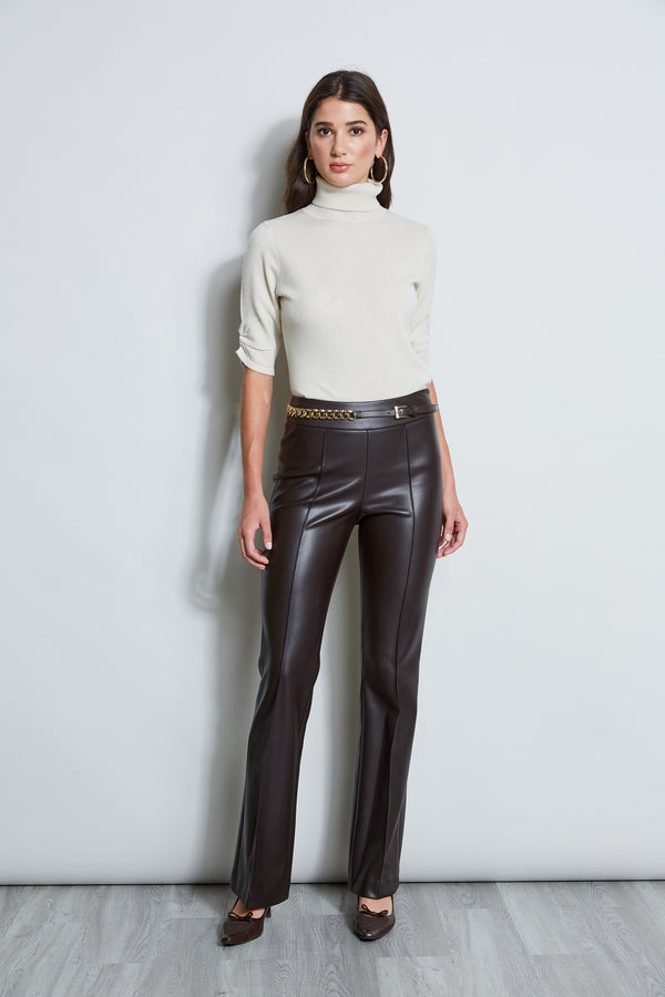 Un Jour Ailleurs Loose Fit Vegan Leather Pants