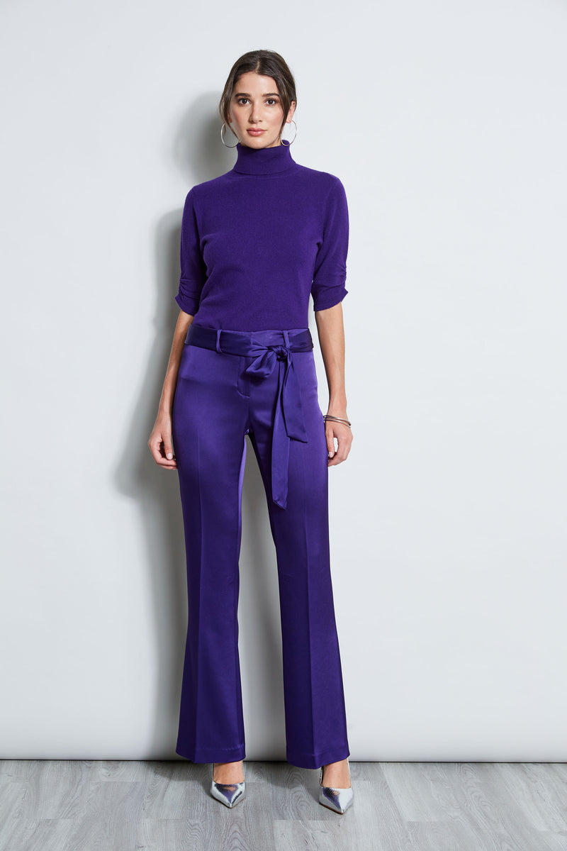 Satin Fit & Flare Pant