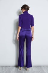Satin Fit & Flare Pant
