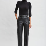 Vegan Leather Cargo Pant