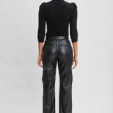 Vegan Leather Cargo Pant