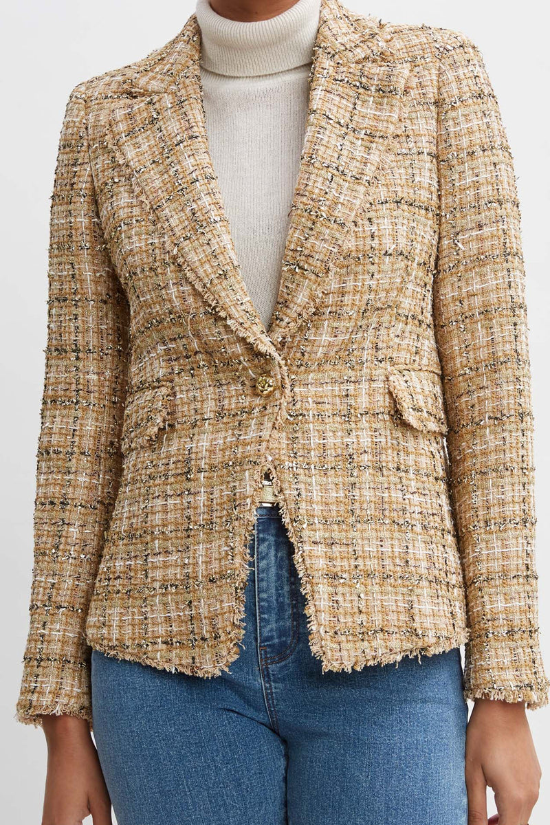 Metallic Tweed Blazer