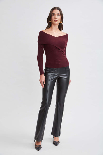 Cross Shoulder Cashmere Merino Sweater Image 2