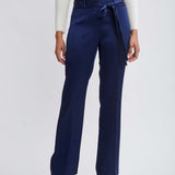 Satin Fit & Flare Sash Pant