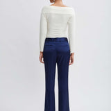 Satin Fit & Flare Sash Pant