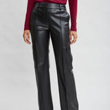 Vegan Leather Cargo Pant