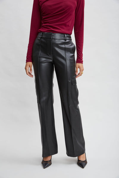 Vegan Leather Cargo Pant Image 4
