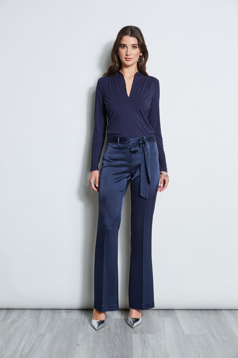 Satin Fit & Flare Pant