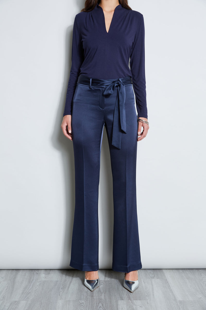Satin Fit & Flare Pant