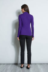 Pleated V-Neck Knit