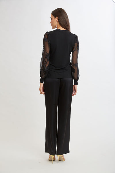 Floral Satin Burnout Combo Knit Image 6