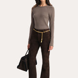 KENNEDY CASHMERE SWEATER  in TOBACCO