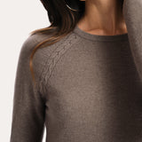KENNEDY CASHMERE SWEATER  in TOBACCO
