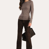 KENNEDY CASHMERE SWEATER  in TOBACCO
