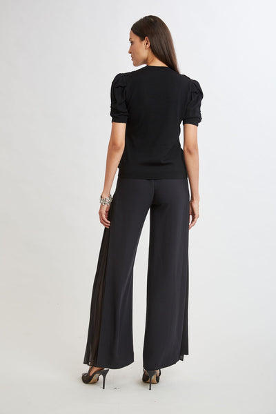 Burnout Velvet Short Sleeve Sweater Image 5